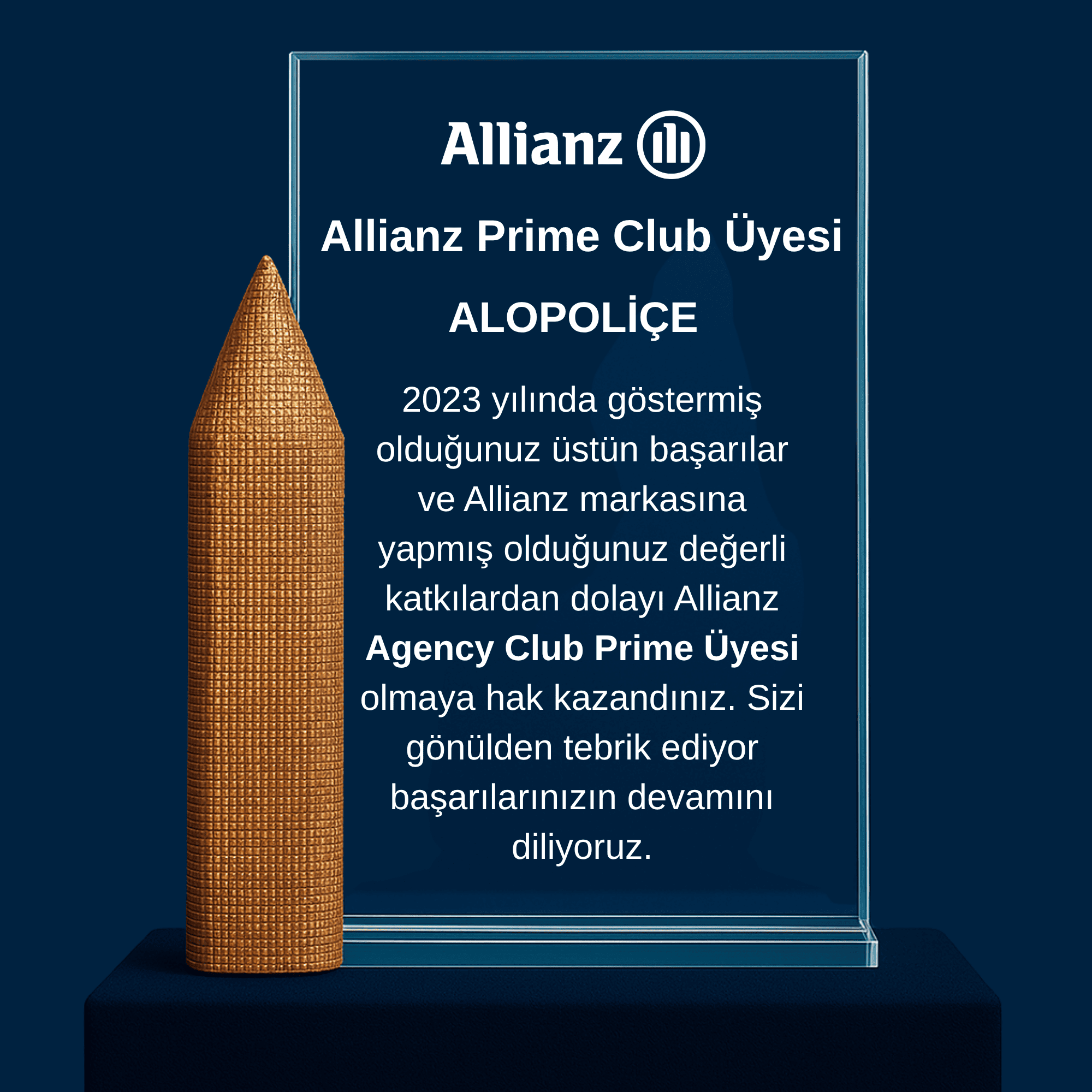 Allianz Prime Agency Club ödül görseli